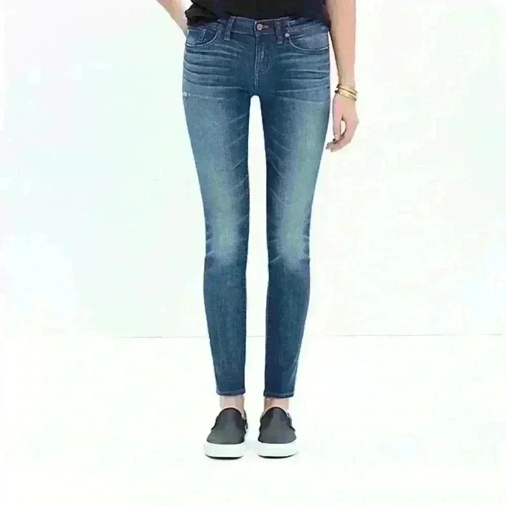 Madewell Skinny Skinny Denim Distressed Jeans in Edmonton‎ Wash